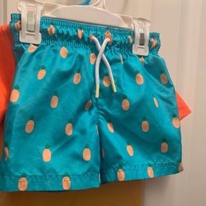 Cat & Jack pineapple swim trunks